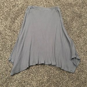 Ginger ribbed handkerchief skirt